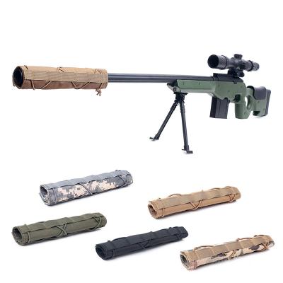 China Durable Tactical Outdoor Military Rifle Cover Nylon Camouflage Firearm Silencer Cover for sale