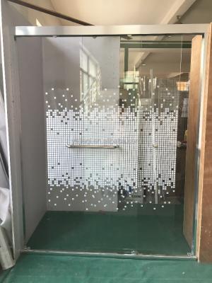 China With View Printing Glass 2 Sliding Shower Panel For Bathroom for sale