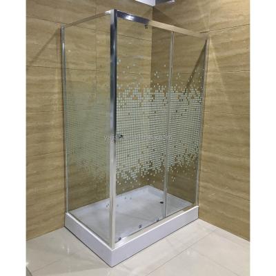 China With view 2017 hot selling single view yajiaqi shower cabin with printed glass for sale