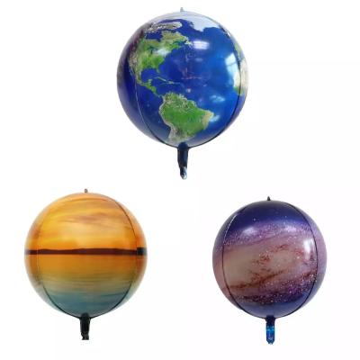 China High Quality 22inch 4D Decoration Earth Series Round Inflatable Foil Balloons Helium Balloon Wedding Birthday Party Decorations for sale