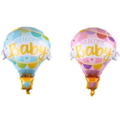 China Decoration Hot Air Balloons Shape Foil Mylar Balloon Helium DIY Baby Shower Happy Birthday Party Decorations for sale