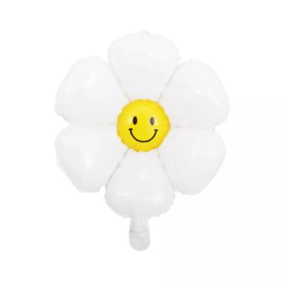 China Wholesale Daisy Shaped Foil Balloons Decoration Flowers with Six Petal Flower Smile Balloons for Baby Shower Party Props Decoration Supplies for sale