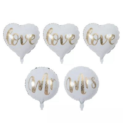 China Decoration Valentine's Day Party Balloons Mr. Mrs. Love Wedding Balloons Helium Party Decoration Supplies Air Balloon for sale