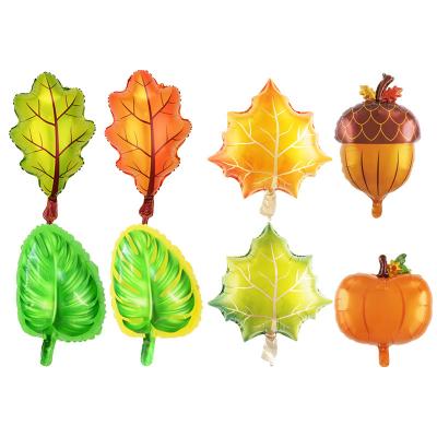 China Wholesale Decoration Balloons Thanksgiving Foil Balloons Leaves Festive Balloon For Party Decorations for sale