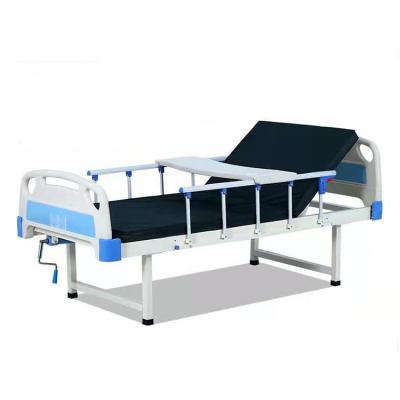 China Good Quality Single Series Aluminum Metal Price Nursing Bed ABS Metal Flip Guardrail Medical Delivery Beds Hospital With Table for sale