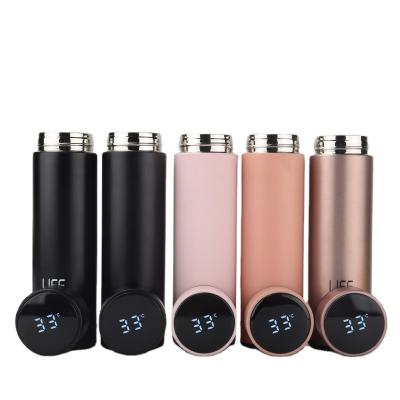 China Disposable Stainless Steel Smart Water Bottle With Temperature Display Vacuum Insulated Coffee Thermos Water Bottle Acceptable Customized for sale