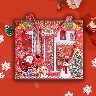 China 100% Eco-friendly Creative Christmas Gifts Elementary School Kindergarten Stationery Set For Gifts School Supplies for sale