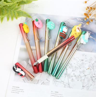 China Writing Stationery Wholesale Gradient Fountain Pen Color Cute Ink UV Plated Pen For Practice Calligraphy Office for sale