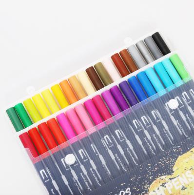 China 12 24 36 60 72 80 100 Colors Double Tip Water Brush Non-Toxic Quick Drying Washable Pens Set For Kids Coloring Sketching 16.2cm for sale