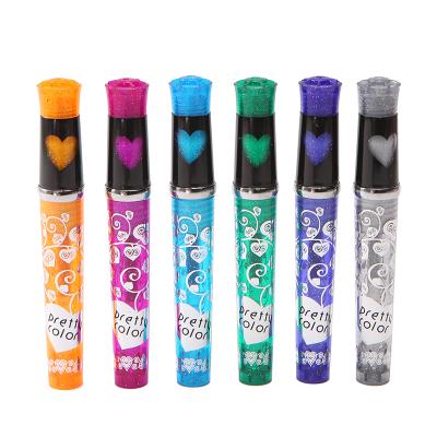 China Amazon Hotselling Christmas Gift Stationery Normal Sparkle Multicolor Glitter Tattoo Gel Ink Pen for sale