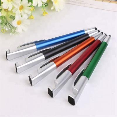 China Promotional Pen 3 in 1 Creative 0.5mm Brand Roller Tip Pen For Mobile Phone Holder Pen Touch Screen Pen for sale