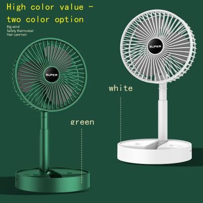 China USB Foldable Portable Rechargeable Fan 3 in 1 Charge Mini Desktop Telescopic Fan 3 in 1 Battery Camping Portable Fan for sale