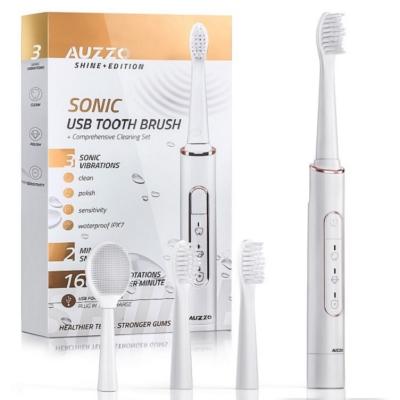 China AUZZO Motor OEM USB Rechargeable Magnetic Levitation Quick Charge Charging Electric Toothbrush Automatic Electronic 3 Modes Vibration Waterproof Toothbrush for sale