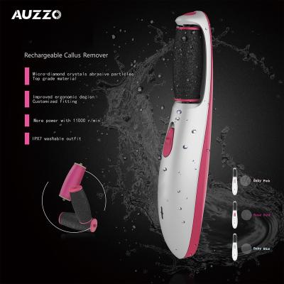 China AUZZO Callus Remover Foot Folder Waterproof Electronic Hard Skin Remover Waterproof Rechargeable Electric Pedicure Tool for sale