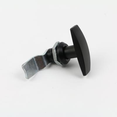 China Zinc Alloy Electric Black T-Handle Panel Box 1/4 T-Handle Quarter Turn Latch Cam Lock Zinc Alloy for sale