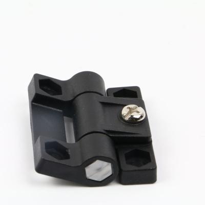 China Small Modern Black Plastic Nylon Adjustable Torque Cabinet Hinges Mini Dimming Hinge For Furniture for sale