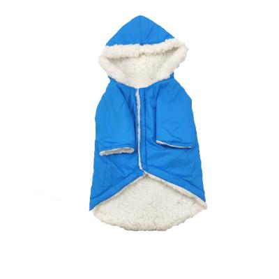 China Sustainable Pet Hoodie Winter Clothes Jacket Gog Warm Outfit With Hat for sale