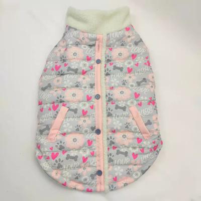 China Viable winter printed berber fleece dog coat for sale