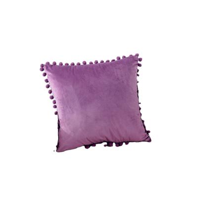 China High Quality Anti-Pull Velvet Ball Sofa Pillow Case Instagram Style Gift Decoration Backseat Cover Home Bed Cushion for sale