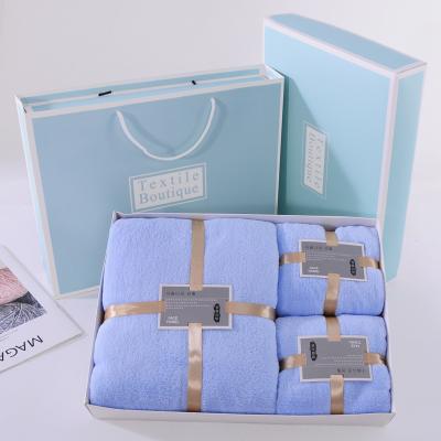 China Promotional cheap luxury home bath towel hotel quality bath towel set of bath towels for sale