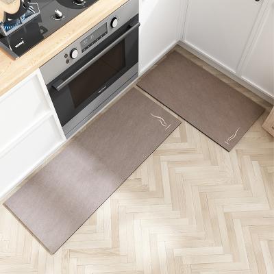 China Washable Luxury Kitchen Floor Mat Waterproof Kitchen Drying Mat Anti Slip Water Absorbent Kitchen Mat Set for sale