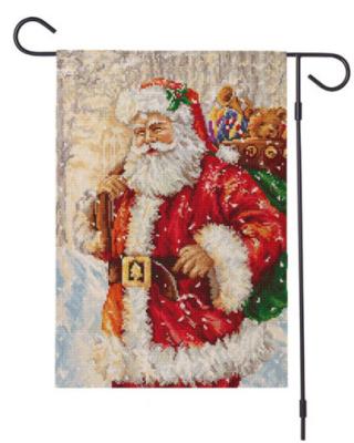 China CUSTOM Custom Design Accepted High Quality Double Sided Christmas Garden Flag for sale