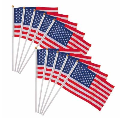 China Hand Held Flags Mini Hand Waving Flag Custom Small Mini Hand MADE TO ORDER US Waving Flag for sale