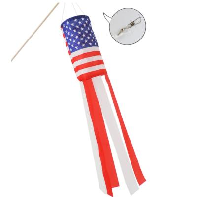 China Custom Cheap Price Color USA Column Windsock American Flag Vivid Wind Sock for sale