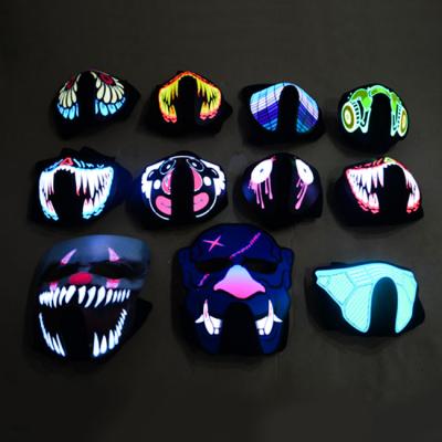 China Top Fashionable Halloween Attractive Cloth Halloween Mask Led Party Mask Stain Latex Halloween Horror Scary Mask New for sale