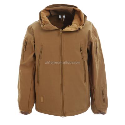 China 100% Polyester Anti-Static Shell Jacket Khaki Winter Soft Jacket for sale