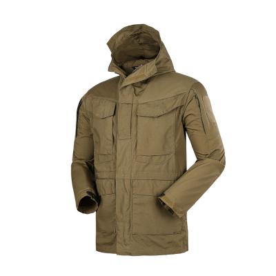 China Breathable Cheap Khaki Mens Tactical Anorak Outdoor Waterproof Jacket for sale