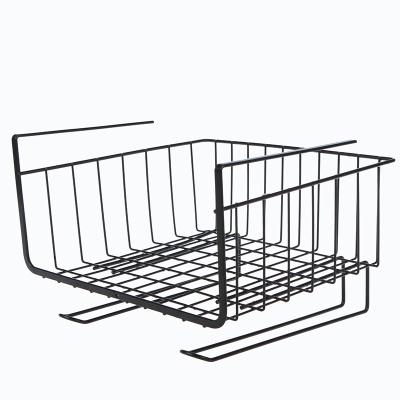 China Factory Direct Wholesale Home Storage Basket Viable Under Cabinet Storage Shelf Kitchen Storage Rack Hanger Rack for sale