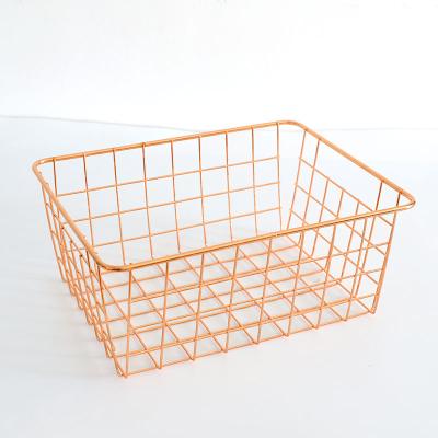 China Household Decoration Metal Wire Storage Basket Viable Stored Universal Fruit Basket for sale