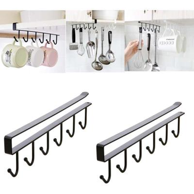 China $0.01 Viable Samples Hanging Organizer Metal Coffee Cup Holder Mug Drying Rack Kitchen Utensil Storage Hook/Cabinet for sale