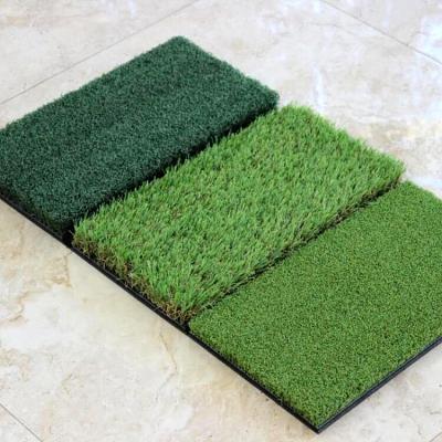 China Long Durable Competitive Price Portable Motor Turf Floor Mat 40*60cm / 15*23 Rubber Golf Mat Tri for sale