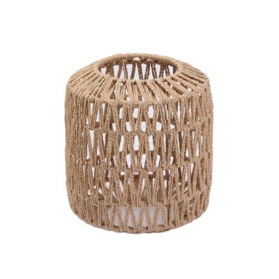 China Wholesale Minimalist Rattan Chandelier Christmas Decor Handmade Woven Storm Lantern Shade for sale