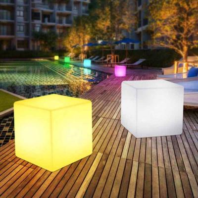 China EUROPEAN Furniture 16inch Cube Chair Light Solar Led Display Lighting Wholesale for sale