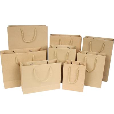 China 2022 Disposable Brown Craft Kraft Factory Hot Sale Custom Shopping Paper Bags for sale