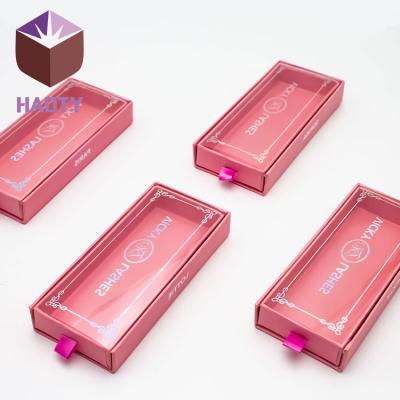 China Natural Magnetic Long Eyelash Vendor Customized Boxes Metallic Rose Gold Packainig for sale