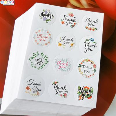 China Wholesale Barcode Small Business 1 Inch Thank You Paper Stickers Cover In Stock for sale