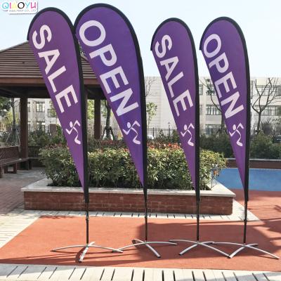 China FLYING Waterproof Cheap Custom Teardrop Beach Banner Flag For Sport Event for sale