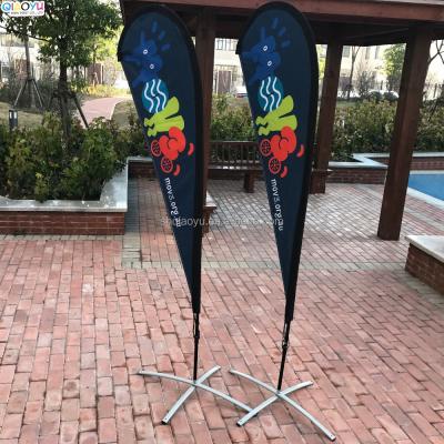 China Cheap Custom Mini Flying Teardrop Beach Flag Banner Feather Banner for sale