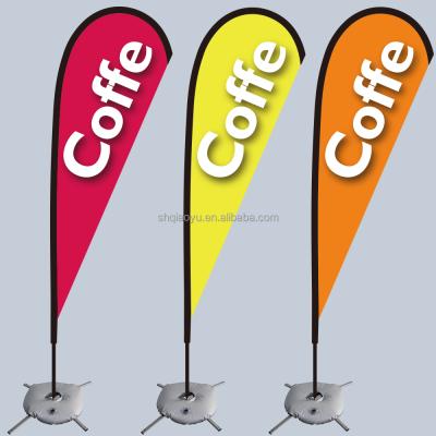 China FLYING Waterproof Double Sides Printing Custom Flying Teardrop Flag Banner For Cafe for sale