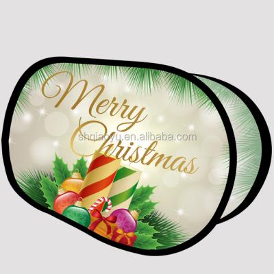 China 260g Polyester Oval Pop Up A Frame Banner Sign For Christmas Celebration for sale