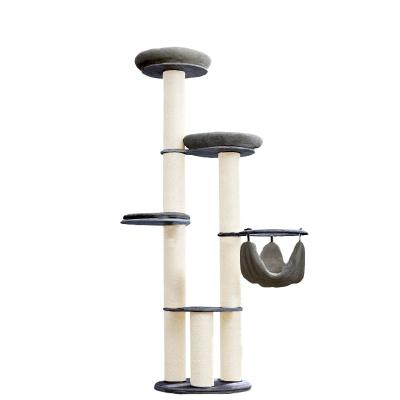 China Relipet Stocked 62 Inches Multi-Level Cat Tree Stand House Furniture Kittens Activity Tower With Scratching Posts Kitty Pet Play House for sale