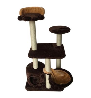 China Relipet Viable RL17414 Customized Large Platform Solid Pet Scratch Toy Luxury Condo Cat Scratch Tower for Cat Tree Activity for sale