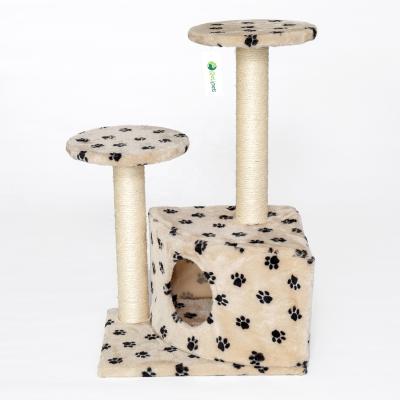 China Relipet RL17332 Wholesale 6cm Sisal Post Triangle Viable Cave Cat Scratcher Post Tree with Soft Wall Cat Scratch Playing for sale