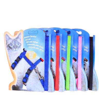 China Viable Pet Manufacturer Relipet Colorful Custom Luxury Nylon H Cat Puppy Collar Harness and Leash Set for sale