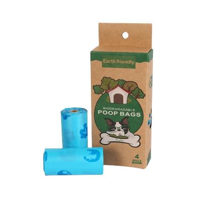 China Relipet Sustainable 4 Pcs/Box Environmental 100% Eco Friendly Biodegradable Plastic Dog Poop Waste Bags for sale