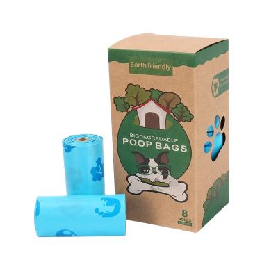 China 8 Viable Custom Printed Portable Thick Foldable Foldable Pet Doggie Dog Waste Poop Roll/Box Extra Scented Bags for sale